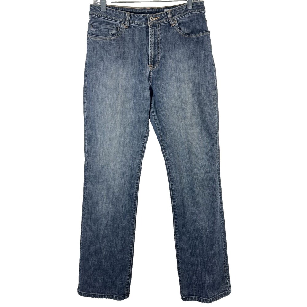 Chicos Platinum Jeans Women 1.5 Regular Blue Denim Quartz Mid Rise Stretch - Picture 2 of 10